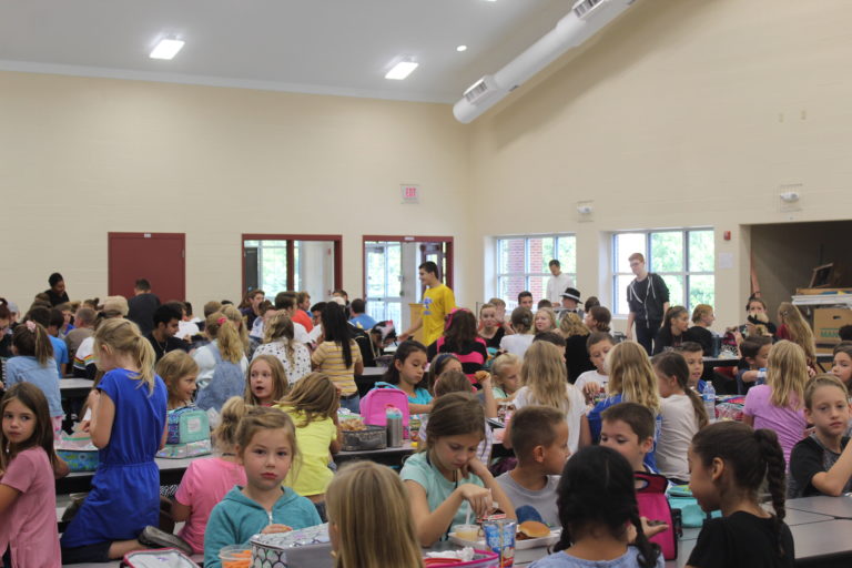 Young Students in School Cafeteria