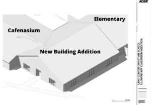 The finished building that will consist of four classrooms and flex space needed for the 2024-2025 school year.