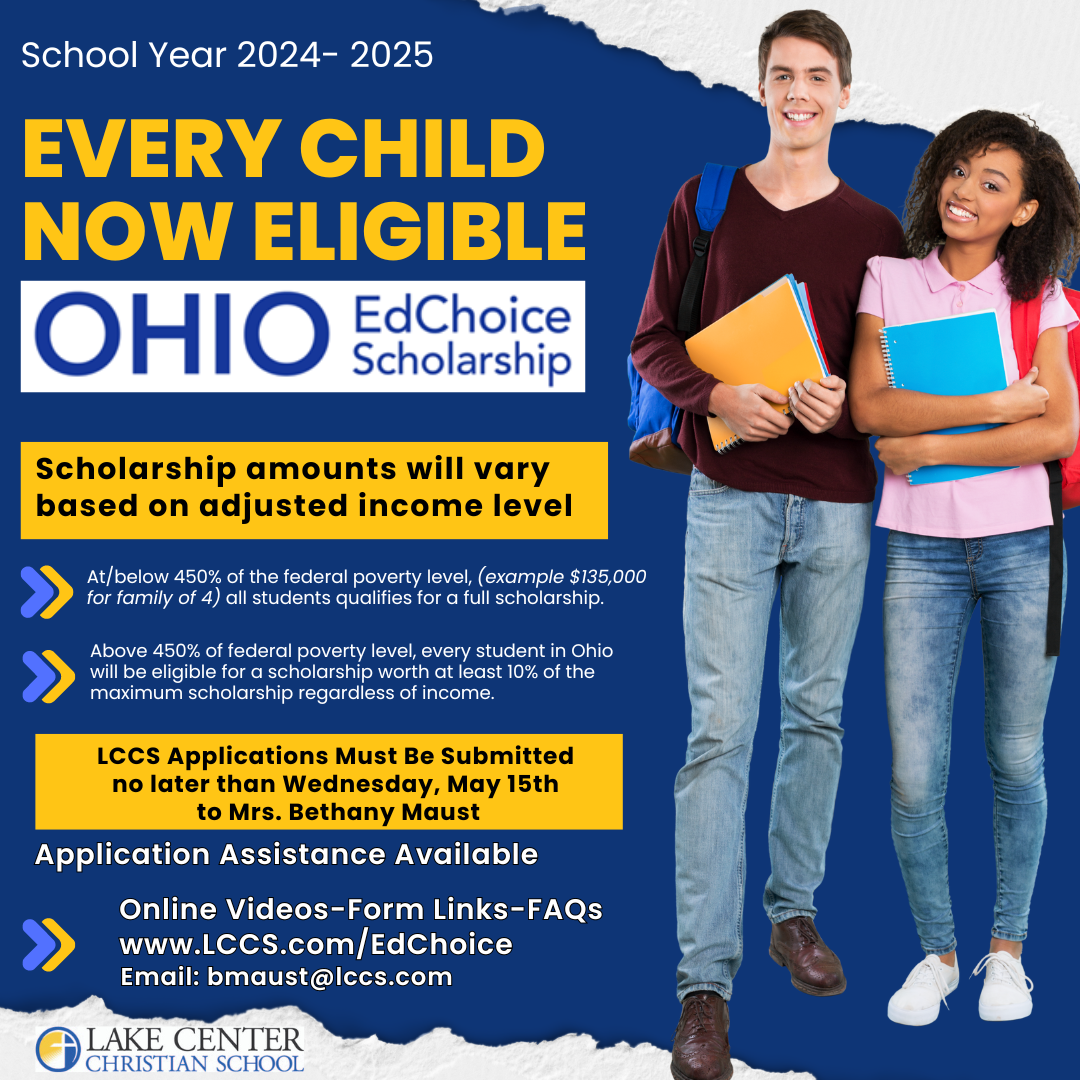 Ohio EdChoice Scholarship Lake Center Christian School